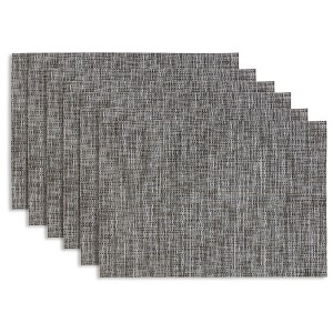 Dainty Home Madison Woven Vinyl Reversible Rectangular Placemats with Metallic Weave Set Of 6 - 1 of 3