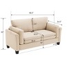 NicBex Linen Fabric Loveseat Sofa Modern Upholstered 68.5 Inch Sofa Couch with Soft Cushion for Living Room,Beige - 3 of 4