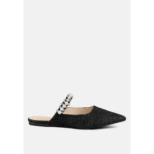 Geode Pearl Embellished Slip On Mules - 1 of 4