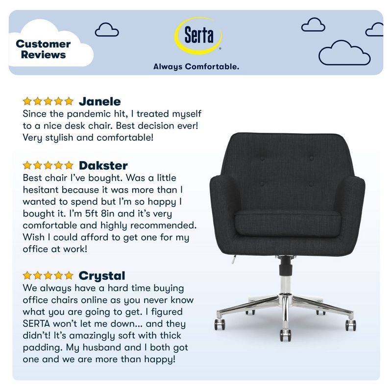 Style Ashland Home Office Chair - Serta, 3 of 11