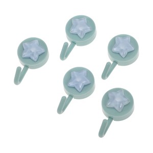 Unique Bargains Utility Shining Star Star Hook 1.97"x1.18" 5 Pcs - 1 of 4