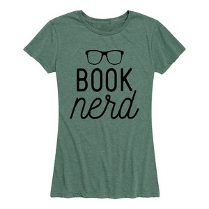 Women's - Instant Message - Book Nerd Short Sleeve Graphic T-Shirt - 1 of 4