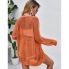Women Crochet Lightweight Cardigan Cover Up Open Front Long Sleeve Summer Cardigans - 3 of 4