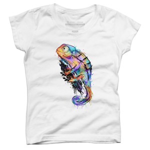 Girl's Design By Humans chameleon By alnavasord T-Shirt - 1 of 3