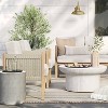Faux Stone Patio Coffee Table - White - Threshold™ designed with Studio McGee - image 2 of 4