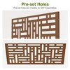 Wooakway 72"H 47"W 16"D Metal Outdoor Privacy Screen Freestanding Patio Decorative Screens - 3 of 4