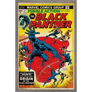 Trends International Marvel Comics - Black Panther - Jungle Action Cover Framed Wall Poster Prints - 1 of 4