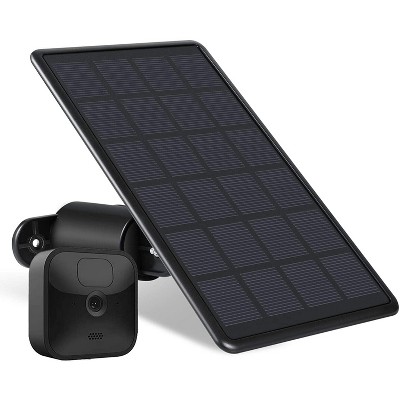 Wasserstein Solar Panel with Internal Battery Compatible with Blink Outdoor, Blink XT and Blink XT2 Outdoor Camera (1 Pack, Black)