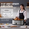 VEVOR Electric Roaster Oven, 24 QT Turkey Roaster Oven with Self-Basting Lid, 1450W Roaster Oven with Defrost & Warm Function, Adjustable Temp - 3 of 4