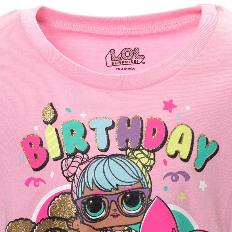 L.O.L. Surprise! Diva Bon Bon Queen Bee Neon QT Birthday Girls T-Shirt Little Kid to Big Kid , 5 of 8