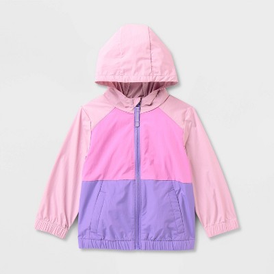 Cat & Jack Toddler Girls' Colorblock Windbreaker - Cat & Jack™ Pink/Purple 4T — фото 2