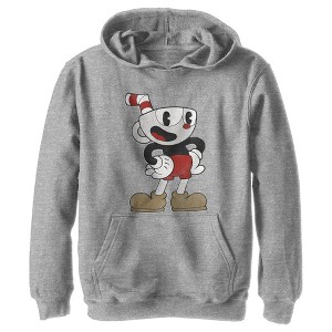 Boy's Cuphead Happy Pose Pull Over Hoodie - 1 of 4