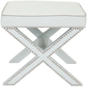 Palmer Ottoman with Nail Heads  - Safavieh - 1 of 3