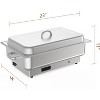 2 Pack Electric Chafing Dish Buffet Set, 9QT Food Servers and Warmers, Stainless Steel Commercial Catering Food Warmers for Party Wedding Banquet - 3 of 4