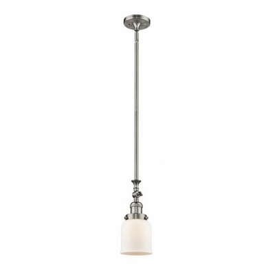 Bell - 1 Light Stem Hung Tiltable Mini Pendant In Industrial Style-14 Inches Tall and 5 Inches Wide