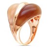 EVERLY JEWELRY | Rose Plated Sterling Silver 27 CT TGW Champagne and Coffee Simulated Cat Eye Ring - 2 of 3