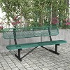 Flash Furniture Sigrid Outdoor Bench with Backrest, Commercial Grade Expanded Metal Mesh Seat and Backrest and Steel Frame - 2 of 4
