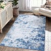 Washable Area Rug, Soft Faux Wool, Non-Slip, Low Pile, Abstract Design for Living Room, Bedroom, Dining Room. - 4 of 4