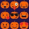 Junior's Design By Humans Halloween Pumpkins Emoji By honeytree T-Shirt - 2 of 3