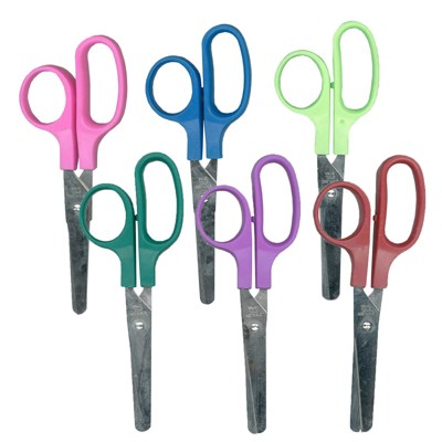 Charles Leonard Children's Scissors, 5", Blunt Tip, Assorted Colors (Case of 25)