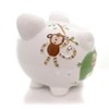 Child To Cherish 7.75 In Blue Tropical Punch Piggy Giraffe Turtle Monkey Decorative Banks - 3 of 4