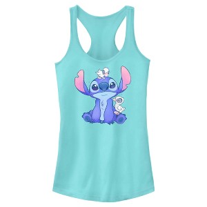 Junior's Women Lilo & Stitch Hanging with Ducks Racerback Tank Top - 1 of 4