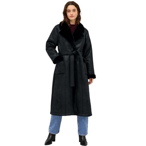 Plus size faux shearling coat best sale