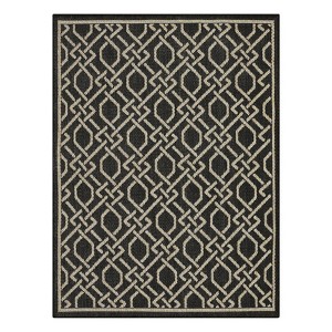 Indoor Outdoor Farmhouse Area Rugs for Backyard Deck Patio, Plush Thick Low Pile Throw Carpet for Bedroom Living Room Dining Room - 1 of 4
