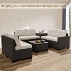 Garvee Outdoor Patio Furniture Set, 8 Piece Patio Rattan Sectional Couch Set,Wicker Patio Conversation Sets with with Storage Box & Glass Top Table - 3 of 4