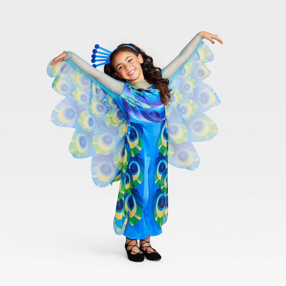 Kids' Posh Peacock Halloween Costume Jumpsuit with Headpiece S - Hyde & EEK! Boutique™