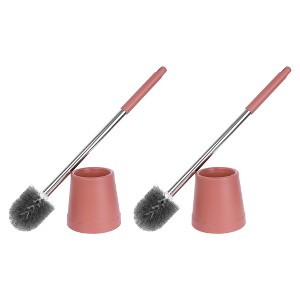 REGALWOVEN Round Head Stainless Steel Durable Grip Handle Compact Size Toilet Brush with Holder - 1 of 4