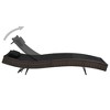 vidaXL Sun Lounger with Pillow Poly Rattan Brown - 2 of 4