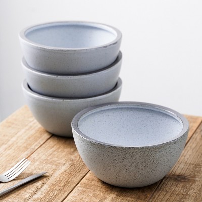 Tina 32-Piece Blue and Grey Ceramic Dinnerware Set, Service for 8