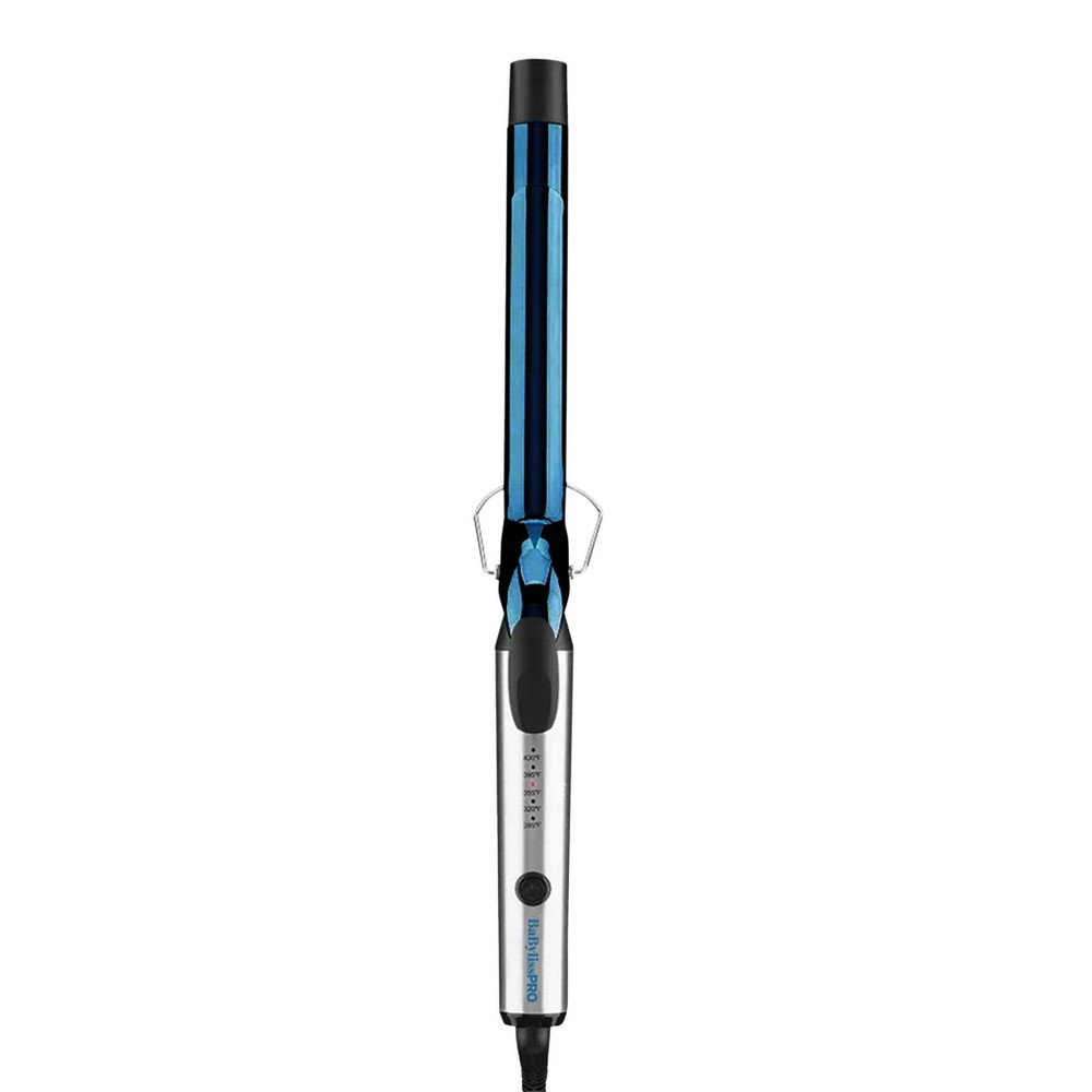 BaBylissPRO Nano Titanium Extended Barrel Curling Iron - Blue - 1": Hair Styling, All Hair Types, 60 Second Heat Up
