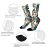 Palm Animal Prints Women Printed Crew Socks Funny Funky Socks Soft Polyester Novelty Gifts for Artists Men - 4 of 4