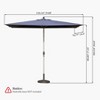Kumasinova Rectangular Patio Umbrella with 8-Rib Frame,Outdoor Umbrella with Crank Lift&Tilt,Beach Umbrella for Pool&Resorts,Patio Market Umbrella - 2 of 4