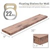 2 Pack (35"x9") Sorbus Long Floating Wall Shelves for Bedroom, Decor, Kitchen, Living Room - for Trophies, Frames, Bookshelf - 3 of 4