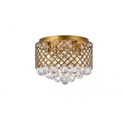 Elegant Lighting Tully 4 lights brass flush mount