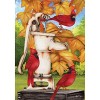 Water Pump And Cardinals Fall Garden Flag Autumn Leaves 12.5"x18" Briarwood Lane - 3 of 4