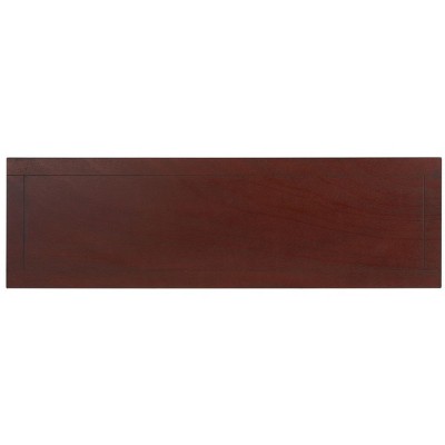 Christa Cherry Pine Console Table with Rattan Storage