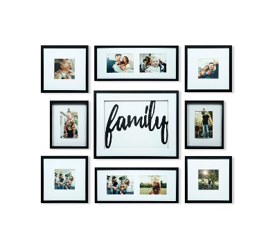 Family Decor Frame 9pc Kit - Gallery Solutions