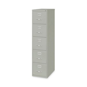 Alera Five-Drawer Economy Vertical File, Letter-Size File Drawers, 15" x 26.5" x 61.37", Light Gray - 1 of 1