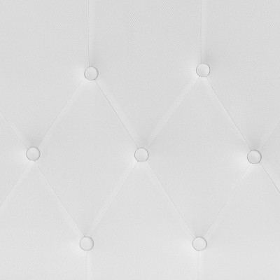Elegant Full-Size White Tufted Upholstered Headboard