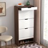 NicBex Shoe Cabinet with 3 Flip Drawers and Open Storage Shelf Modern Freestanding Shoe Rack Storage Organizer with Drawers for Entryway,Hallway - 2 of 4