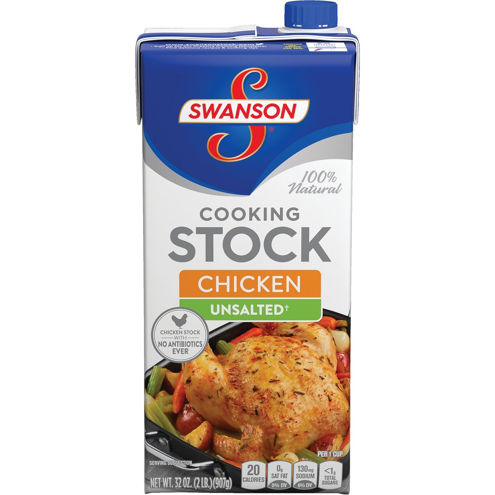 UPC 051000214508 product image for Swanson Gluten Free Unsalted Chicken Cooking Stock - 32 fl oz | upcitemdb.com