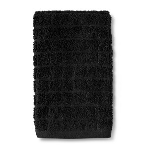 Grid Texture Hand Towel Black - Room Essentials