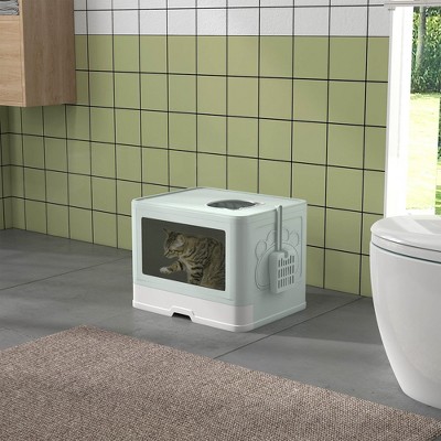 LOVMOR Odor Control Front Entry Cat Litter Box with Scoop