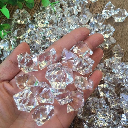 Clear Acrylic Ice Rocks for Glass Fillers