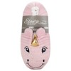 Pink Unicorn Womens Animal Cozy Indoor Plush Lined Non Slip Fuzzy Soft Slipper - Large - 3 of 4