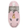 Pink Unicorn Womens Animal Cozy Indoor Plush Lined Non Slip Fuzzy Soft Slipper - Large - 3 of 4